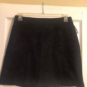 Black Faux Leather Maurice’s Skirt Size 10